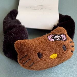 Black and Brown Kids Plushie Hello Kitty Scrunchie
